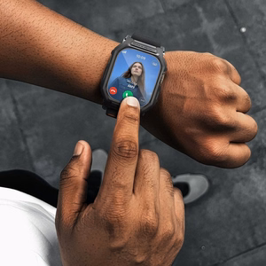 Spigen Lite Fit Pro rihm ja karastatud klaasist ekraanikaitse Apple Watch Ultra 49 mm jaoks, mustad