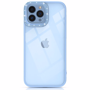 Kingxbar Sparkle seeria ümbris iPhone 13 Pro Max kristallidega tagakate sinine