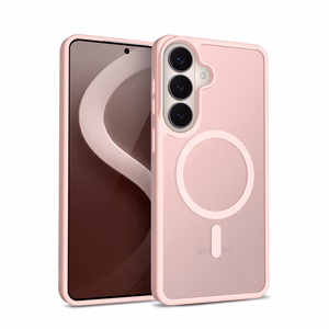 Crong Hybrid Matte Magnetic MagSafe ümbris seadmele Samsung Galaxy S26, roosa