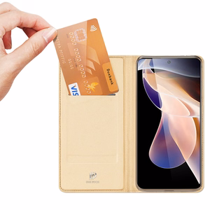 Dux Ducis Skin Pro чехол-книжка Poco M4 Pro 5G золотой