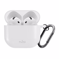 Puro Icon ümbris AirPods 4 jaoks - valge