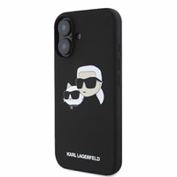 Karl Lagerfeld Silicone Nauble Heads Print MagSafe Ümbris jaoks iPhone 16 - must