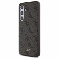 Guess GUHCS24FEG4GFBR S24 FE S721 brown/brown hardcase 4G Metal kuldne Logo