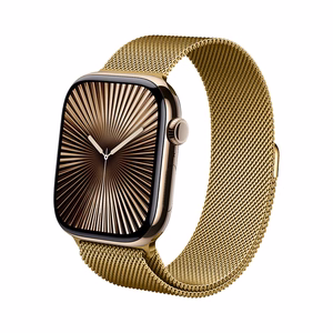 Crong Milano Steel roostevabast terasest rihm Apple Watch 44 / 45 / 46 / 49 mm kellale, kuldne