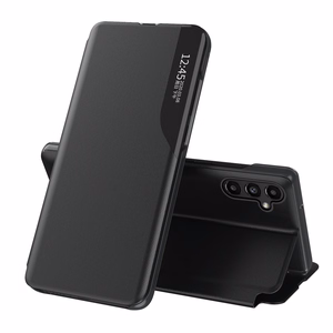Eco Leather View Ümbris ümbris jaoks Samsung Galaxy A14 with a flip stand must