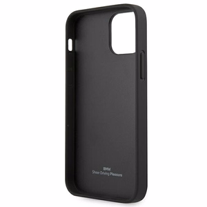 BMW Leather Curve perforeeritud ümbris iPhone 12 Pro Max'ile - must