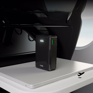 Powerbank SBS 20000 mAh 20W with built-in USB-C cable and digital display - black