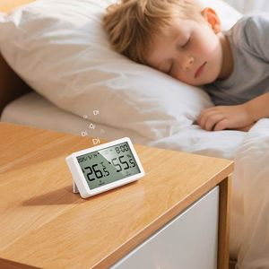 Elektrooniline kell hügrotermomeetriga Hoco HX42 valge
