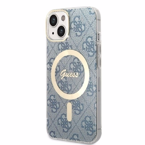 Set Guess GUBPP14MH4EACSB Ümbris+ Charger iPhone 14 Plus 6.7" sinine/sinine hard ümbris 4G Print MagSafe