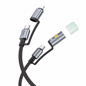 Kaabel All-in-one USB C / Lightning to USB C / LED Light Hoco PD 3A 60W 1,2 m U138 must