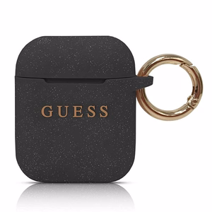 Силиконовый чехол Guess для AirPods 1 2 - чёрный