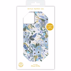 Rifle Paper Co. Garden Party Blue ümbris iPhone 14 Plusile, sinine lillemuster