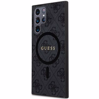 GUESS ümbris jaoks SAMSUNG S24 Ultra compatible with MagSafe GUHMS24LG4GFRK (4G Ring classic logo) must