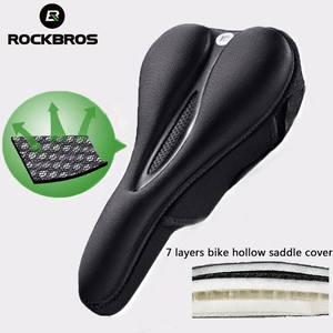 Rockbros LF047-S силиконовый гелевый чехол для велосипедного сиденья, размер M - черный