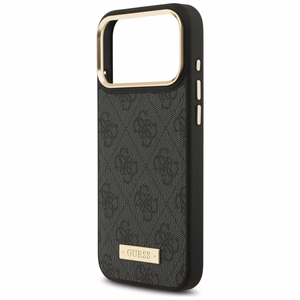 Guess 4G Logo Plate MagSafe Ümbris jaoks iPhone 17 Pro Max - Must