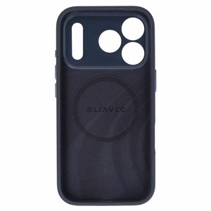 Liavec Silk Shield чехол с металлической рамкой камеры для Iphone 17 Pro Max темно-синий