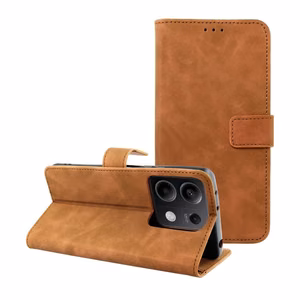 TENDER Book Ümbris jaoks XIAOMI Redmi Note 13 5G brown