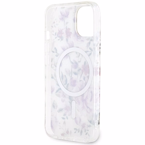 Guess GUHMP14MHCFWST iPhone 14 Plus 6.7" läbipaistev hardcase Flower MagSafe