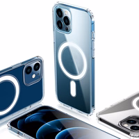 Anti Shock 1,5 mm Mag ümbris jaoks iPhone 14 6,1" läbipaistev big hole