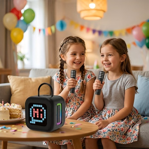 Blavec портативная Bluetooth колонка WS-09 Karaoke Fun - 10W с 2 микрофонами и дисплеем (WS09-2MB) черный