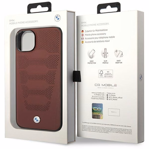 Ümbris BMW BMHCP14S22RPSR iPhone 14 6.1" burgundy/burgundy Leather Seats Pattern