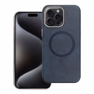 GENTLEMAN MAG COVER Ümbris compatible koos MagSafe jaoks IPHONE 15 PRO MAX tumesinine sinine