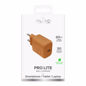Puro Pro Lite 30W USB-C Wall Laadija - Oranž