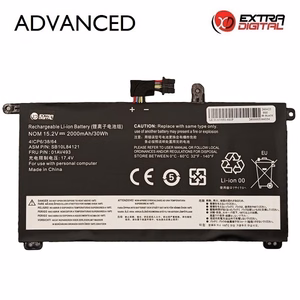 Sülearvuti aku LENOVO 01AV493, 2000 mAh, Extra Digital Advanced
