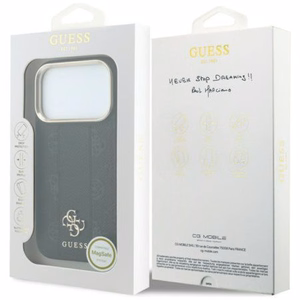 Ümbris mudelile IPHONE 18 Pro/17 Pro ühildub MagSafe'iga (Stripe Peony 4G Logo) (värv: must)