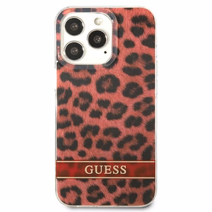 Guess GUHCP13LHSLEOR iPhone 13 Pro / 13 6.1" punane/punane kõvakott Leopard