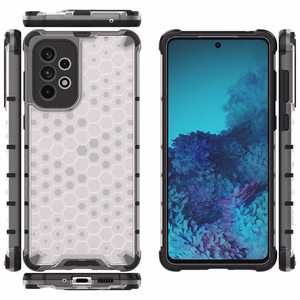 Honeycomb case бронированный чехол с гелевой рамкой для Samsung Galaxy A73 прозрачный