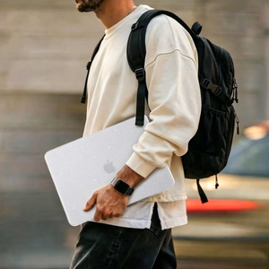 Tech-Protect SmartShell Чехол для MacBook Neo 13" 2026, прозрачный с блёстками