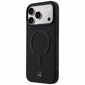 Mercedes 3D MagSafe nahast ümbris mudelitele iPhone 18 Pro Max / 17 Pro Max, must