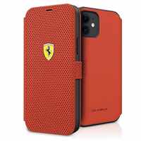 Ferrari FESPEFLBKP12SRE iPhone 12 mini 5.4" punane/punane raamat On Track perforeeritud