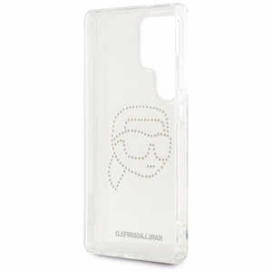 KARL LAGERFELD ümbris jaoks SAMSUNG S25 Ultra KLHCS25LHKHDCELT (IML Rhinestones K Head) läbipaistev