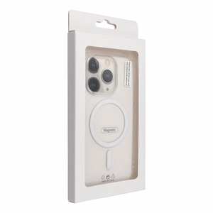 Drop Glue Colorful Ring Mag Cover compatible with MagSafe jaoks SAMSUNG A36 valge