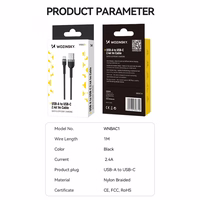 Wozinsky WNBAC2 USB-A / USB-C 2.4A kaabel 2 m - must