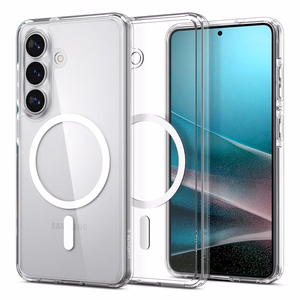Spigen Ultra Hybrid Mag MagSafe ümbris Samsung Galaxy S26 Plus jaoks läbipaistev ja valge