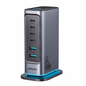 Joyroom JR-TCM02 GaN 65W laadija charging station 4xUSB-C 2xUSB-A UK plug - hall