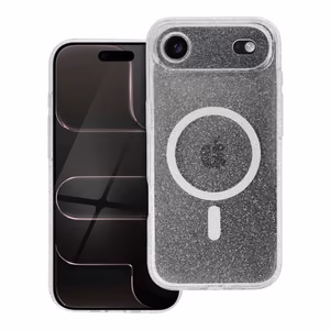 CLEAR MAG ÜMBRIS with camera protection compatible with MagSafe jaoks IPHONE 17 Air läbipaistev glitter