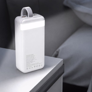 Wozinsky W8-W 30000mAh 30W akupank, 2x USB-A, USB-C, taskulambiga, valge