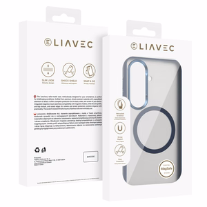 Liavec Soft Case ümbris metallraamiga Samsung Galaxy S26 jaoks, tumesinine