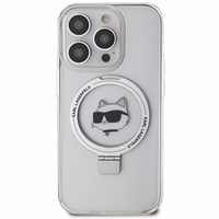 Karl Lagerfeld KLHMP15LHMRSCHH iPhone 15 Pro 6.1" valge/valge hardcase Ring Stand Choupette Head MagSafe