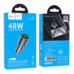 Автомобильное зарядное устройство Hoco USB A + USB C PD QC3.0 48W Z60 черный