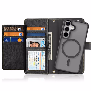 Dux Ducis Lawa Leather Ümbris jaoks Samsung Galaxy S25+ with Detachable Magnetic Wallet - must