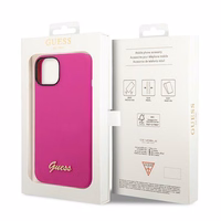 Guess GUHCP14SSLSMF iPhone 14 6.1" fuchsia/fuschia hard ümbris Silicone Vintage kuldne Logo