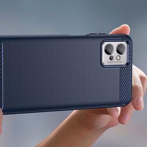 Carbon Case для Realme Narzo 50 5G гибкая силиконовая карбоновая накладка чёрный