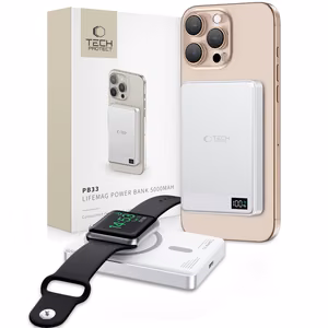 Powerbank Tech-Protect PB33 LifeMag MagSafe 5000mAH - hõbedane