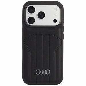 Audi kunstnahast ümbris seadmele iPhone 18 Pro / 17 Pro, MagSafe-ühilduv – must