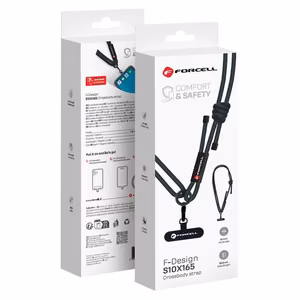 FORCELL F-DESIGN S10X165 crossbody phone lanyard with adjustable length (max 82,5cm in the loop) must